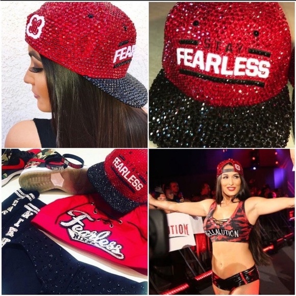 Nikki Bella WWE Stay Fearless Bling Baseball Hat New - Picture 10 of 13